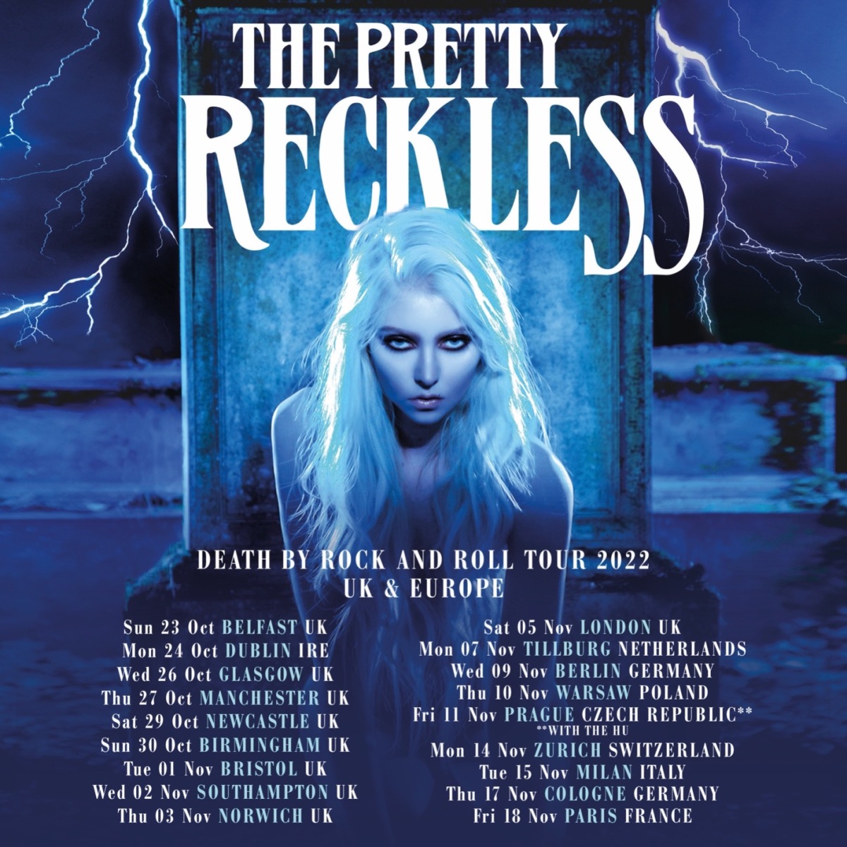 tour dates for the pretty reckless